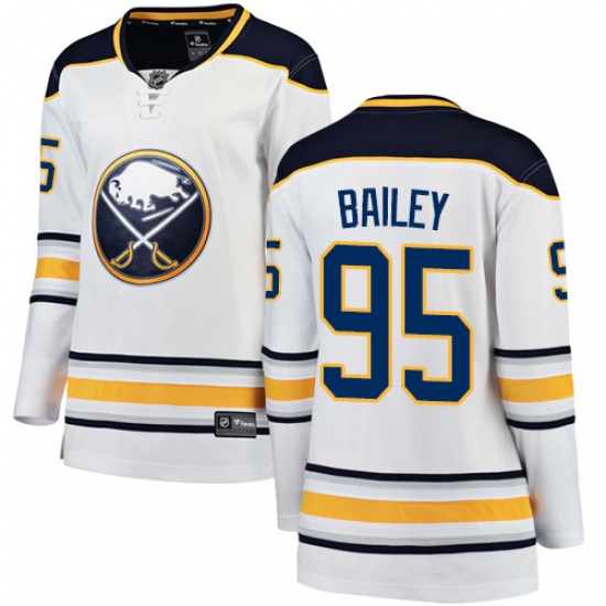 Women's Buffalo Sabres #95 Justin Bailey Fanatics Branded White Away Breakaway NHL Jersey - Ujersey