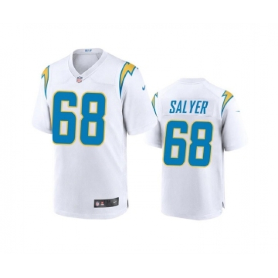 Men's Los Angeles Chargers #68 Jamaree Salyer White Stitched Jersey - Ujersey
