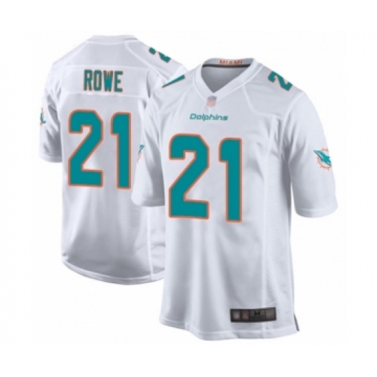 Men's Miami Dolphins #21 Eric Rowe Game White Football Jersey - Ujersey