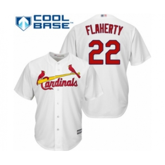 Youth St. Louis Cardinals #22 Jack Flaherty Authentic White Home Cool Base Baseball Player Jersey - Ujersey