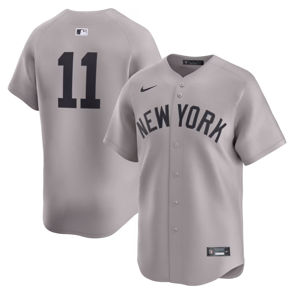 Men's New York Yankees Anthony Volpe Nike Gray Road Limited Player Jersey - Ujersey
