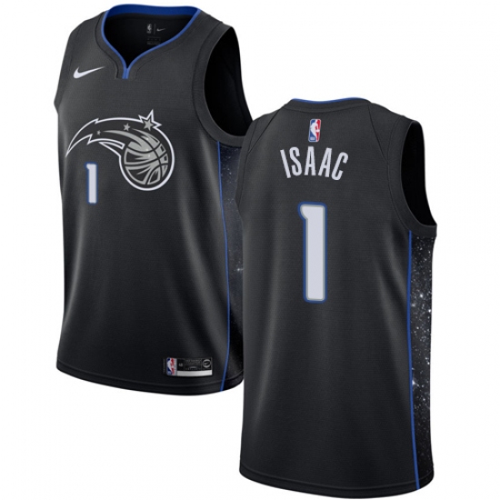 Women's Nike Orlando Magic #1 Jonathan Isaac Swingman Black NBA Jersey - City Edition - Ujersey