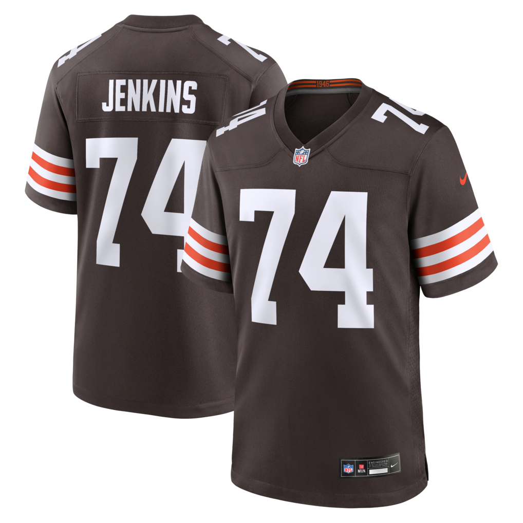 Men's Cleveland Browns Elgton Jenkins Nike Brown Team Game Jersey - ujerseystore