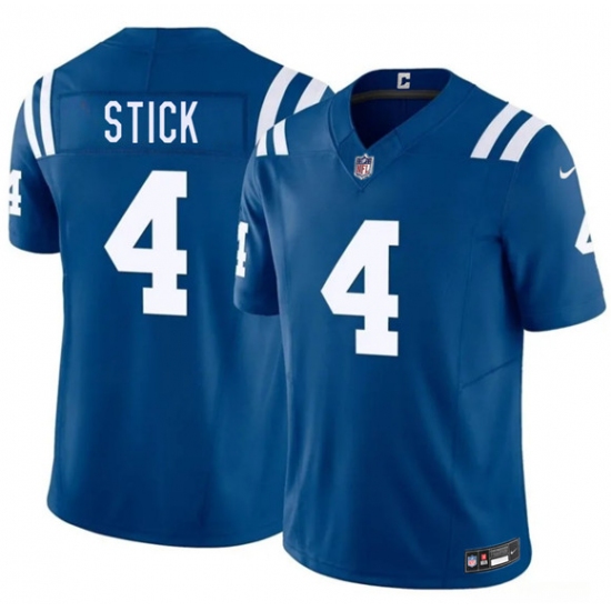 Men's Indianapolis Colts #4 Easton Stick Blue 2026 F.U.S.E. Vapor Limited Football Stitched Jersey - Ujersey