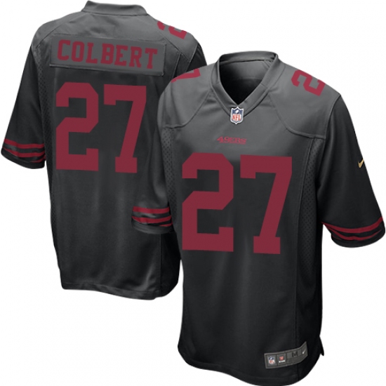 Men's Nike San Francisco 49ers #27 Adrian Colbert Game Black NFL Jersey - Ujersey