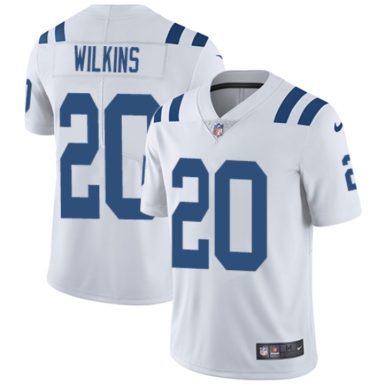 Men's Nike Indianapolis Colts #20 Jordan Wilkins White Vapor Untouchable Limited Player NFL Jersey - Ujersey
