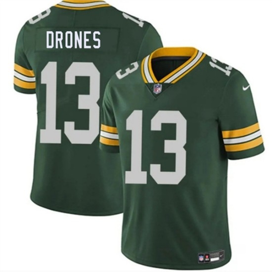 Men's Green Bay Packers #13 Kyron Drones Green 2026 Draft Vapor Untouchable Limited Football Stitched Jersey - Ujersey