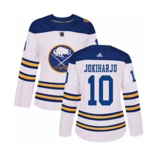 Women's Buffalo Sabres #10 Henri Jokiharju Authentic White 2018 Winter Classic Hockey Jersey - Ujersey