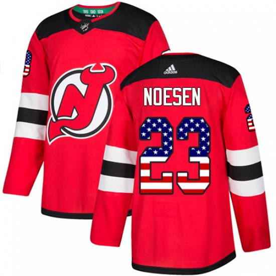 Youth Adidas New Jersey Devils #23 Stefan Noesen Authentic Red USA Flag Fashion NHL Jersey - Ujersey