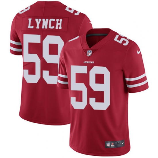 Youth Nike San Francisco 49ers #59 Aaron Lynch Elite Red Team Color NFL Jersey - Ujersey