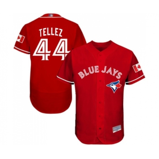 Men's Toronto Blue Jays #44 Rowdy Tellez Scarlet Alternate Flex Base Authentic Collection Alternate Baseball Jersey - Ujersey