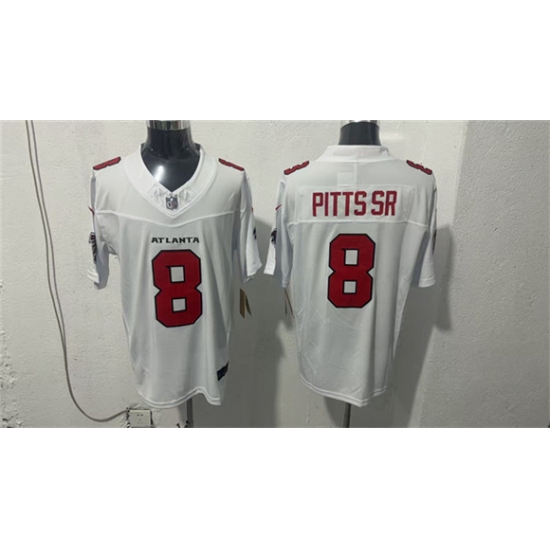 Men's Atlanta Falcons #8 Kyle Pitts Sr. White 2026 New F.U.S.E. Vapor Untouchable Limited Football Stitched Jersey - Ujersey
