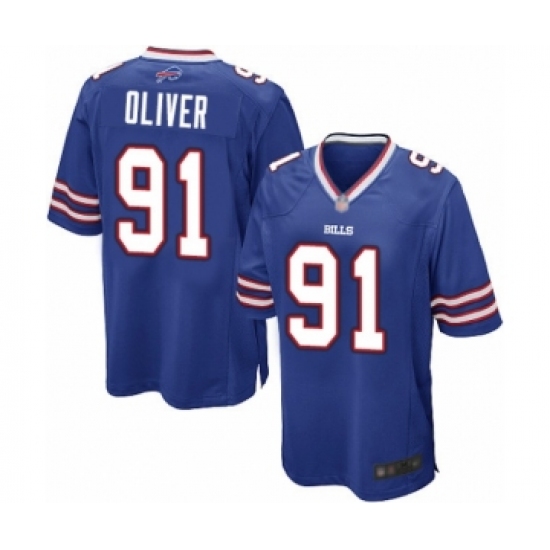 Men's Buffalo Bills #91 Ed Oliver Game Royal Blue Team Color Football Jersey - Ujersey