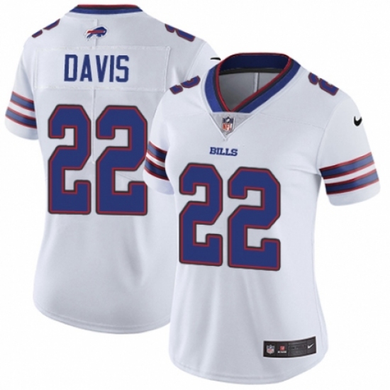 Women's Nike Buffalo Bills #22 Vontae Davis White Vapor Untouchable Limited Player NFL Jersey - Ujersey