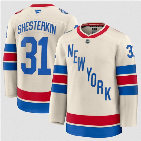 Men's New York Rangers #31 Igor Shesterkin Cream 2026 Winter Classic Stitched Hockey Jersey - Ujersey