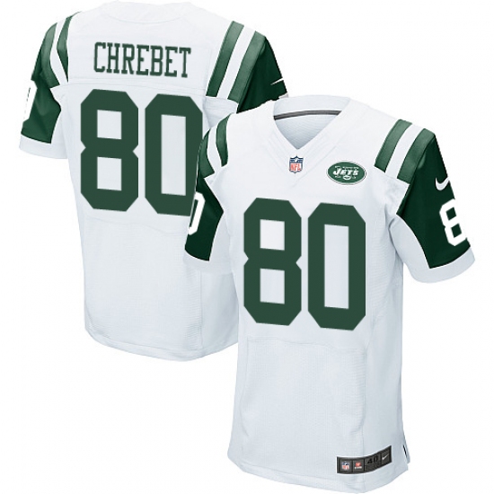 Men's Nike New York Jets #80 Wayne Chrebet Elite White NFL Jersey - Ujersey