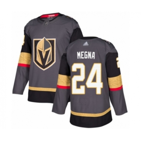 Men's Vegas Golden Knights #24 Jaycob Megna Authentic Gray Home Hockey Jersey - Ujersey
