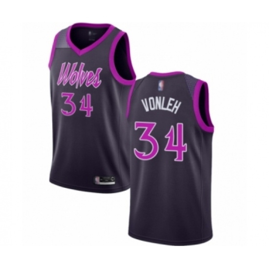 Women's Minnesota Timberwolves #34 Noah Vonleh Swingman Purple Basketball Jersey - City Edition - Ujersey
