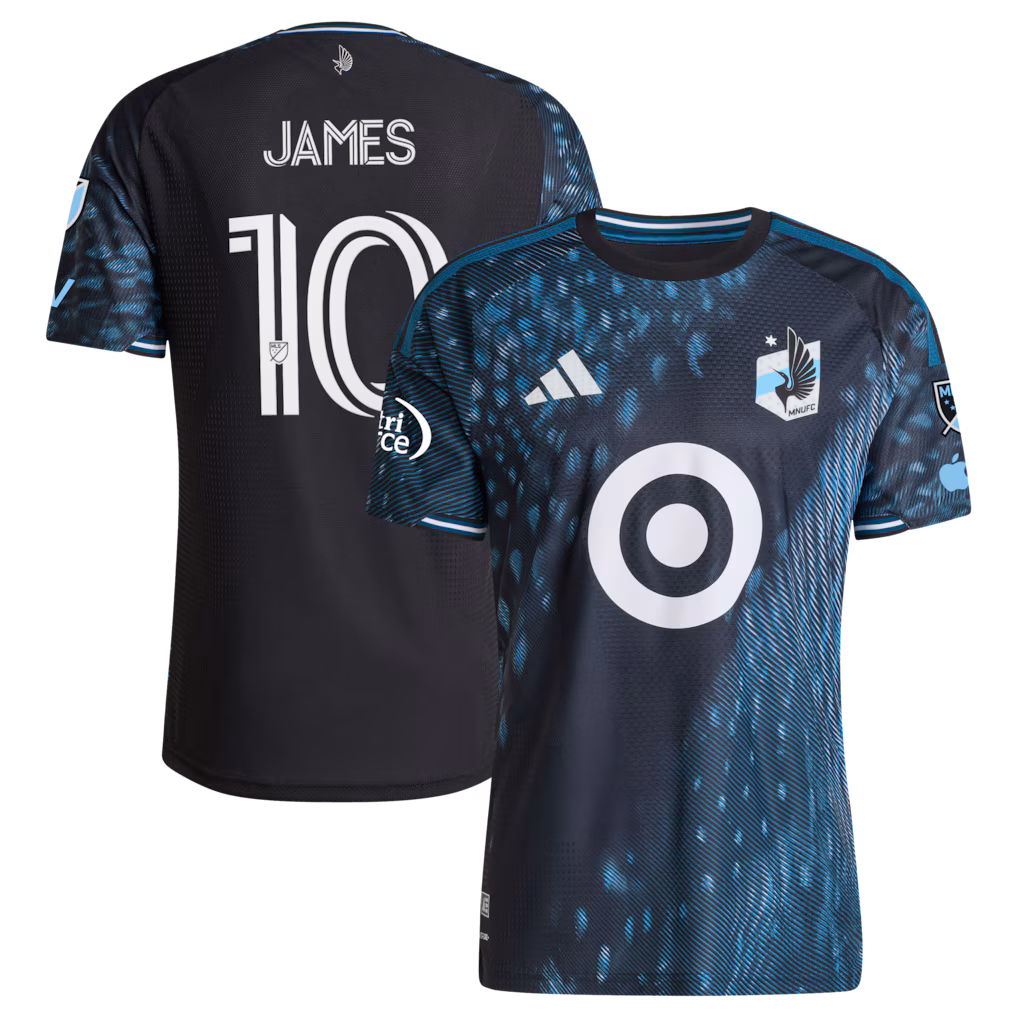 Men's Minnesota United FC James Rodriguez adidas Black 2026 The Decade Kit On-Field Authentic Patch Jersey - ujerseystore