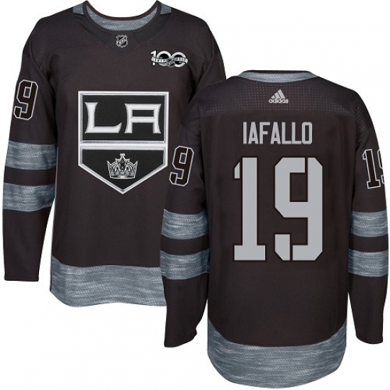 Men's Adidas Los Angeles Kings #19 Alex Iafallo Premier Black 1917-2017 100th Anniversary NHL Jersey - Ujersey