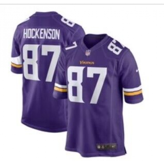 Men's Minnesota Vikings #87 T.J. Hockenson Nike Purple Limited Jersey