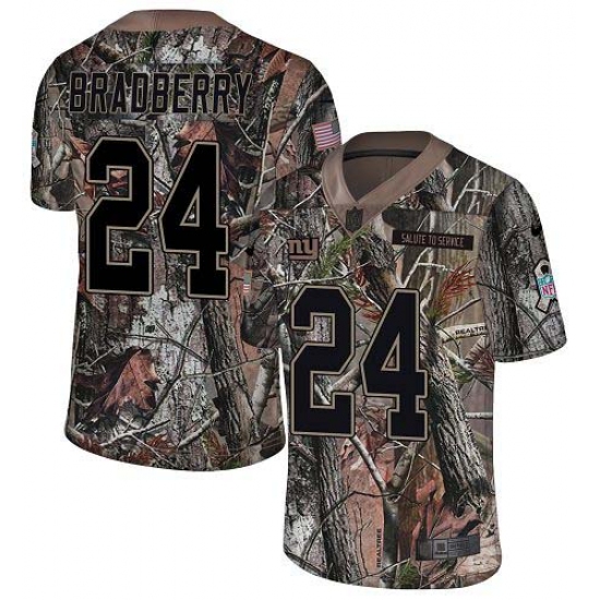 Youth New York Giants #24 James Bradberry Camo Stitched Limited Rush Realtree Jersey - Ujersey