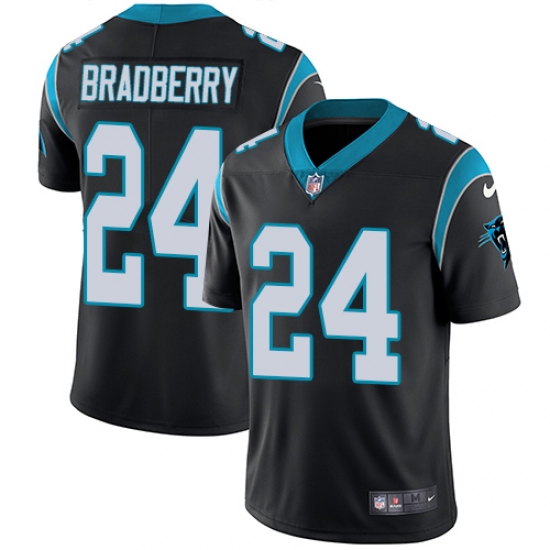 Youth Nike Carolina Panthers #24 James Bradberry Black Team Color Vapor Untouchable Limited Player NFL Jersey - Ujersey