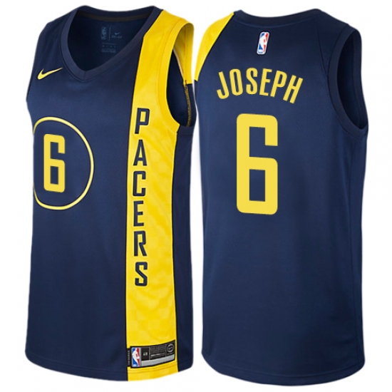 Youth Nike Indiana Pacers #6 Cory Joseph Swingman Navy Blue NBA Jersey - City Edition - Ujersey