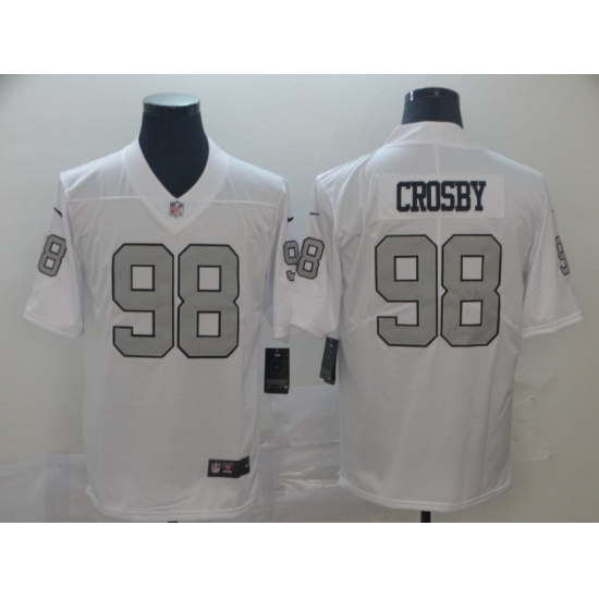 Women's Las Vegas Raiders #98 Maxx Crosby White Color Rush Limited Stitched Jersey(Run Small) - Ujersey