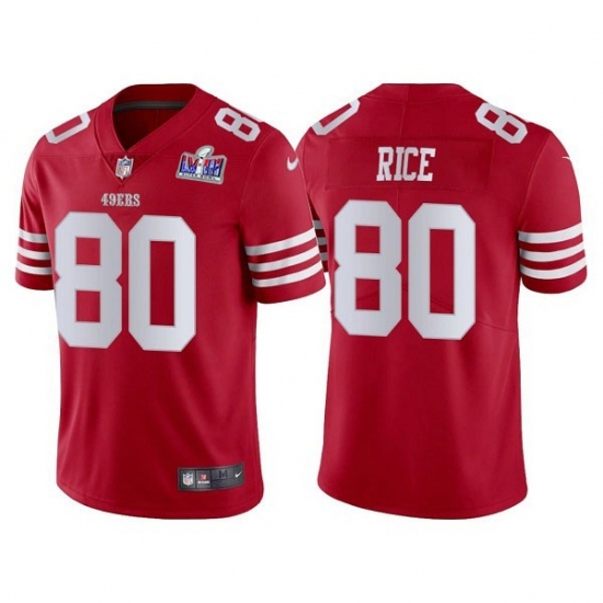 Youth San Francisco 49ers #80 Jerry Rice 2022 New Scarlet Vapor Untouchable Stitched Football 2024 Super Bowl LVIII Jersey - Ujersey