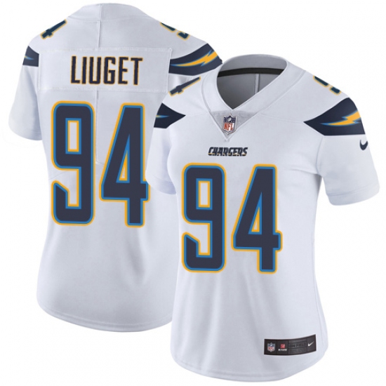 Women's Nike Los Angeles Chargers #94 Corey Liuget Elite White NFL Jersey - Ujersey