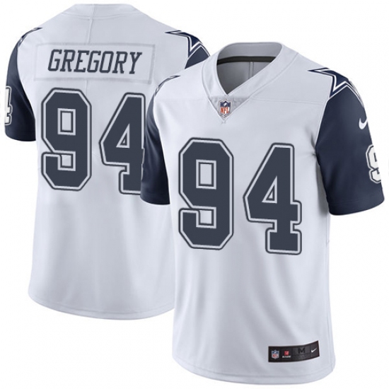 Men's Nike Dallas Cowboys #94 Randy Gregory Limited White Rush Vapor Untouchable NFL Jersey - Ujersey