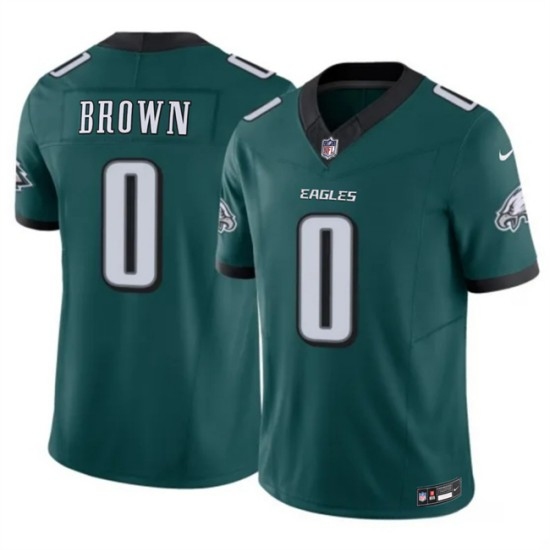 Men's Philadelphia Eagles #0 Hollywood Brown Green 2026 F.U.S.E. Vapor Untouchable Limited Stitched Football Jersey - Ujersey