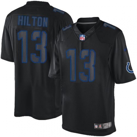 Men's Nike Indianapolis Colts #13 T.Y. Hilton Limited Black Impact NFL Jersey - Ujersey