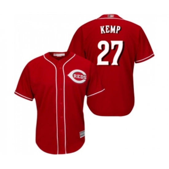 Youth Cincinnati Reds #27 Matt Kemp Replica Red Alternate Cool Base Baseball Jersey - Ujersey