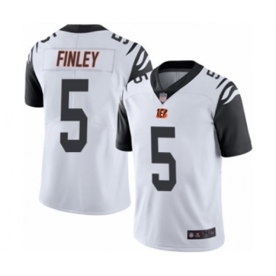 Men's Cincinnati Bengals #5 Ryan Finley Limited White Rush Vapor Untouchable Football Jersey - Ujersey
