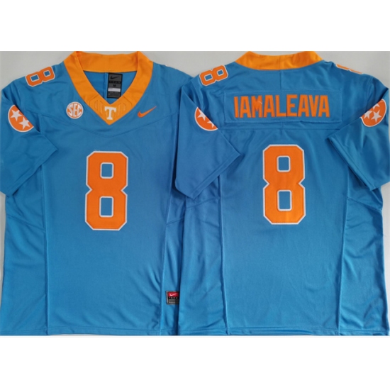 Men's Tennessee Volunteers #8 Nico Iamaleava Blue F.U.S.E. Stitched Jersey - Ujersey