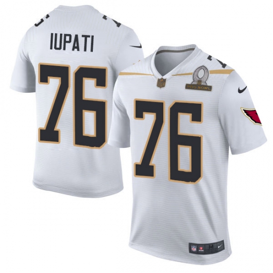 Men's Nike Arizona Cardinals #76 Mike Iupati Elite White Team Rice 2016 Pro Bowl NFL Jersey - Ujersey