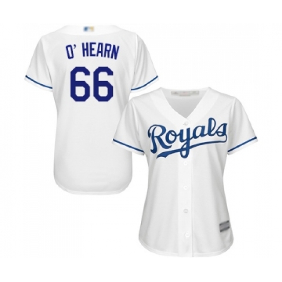 Women's Kansas City Royals #66 Ryan O Hearn Replica White Home Cool Base Baseball Jersey - Ujersey