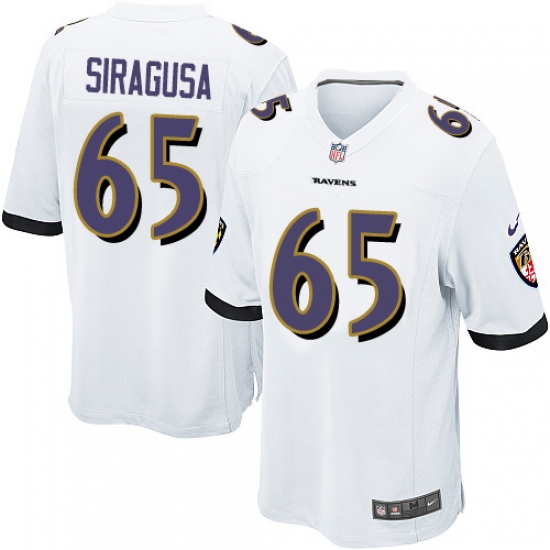 Men's Nike Baltimore Ravens #60 Nico Siragusa Game White NFL Jersey - Ujersey