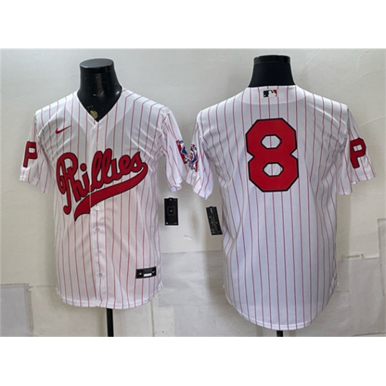 Men's Philadelphia Phillies #8 Nick Castellanos White 2026 Field of Dreams Stadium Stitched Baseball Jersey - Ujersey