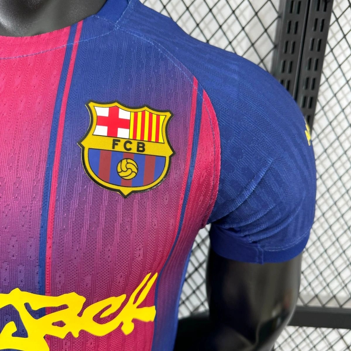 Soccer Jersey Barcelona Home x Travis Scott Shirt 2025/26 - Ujersey NHL