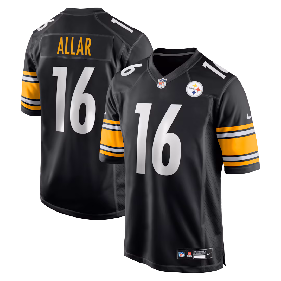 Men's Pittsburgh Steelers Drew Allar Nike Black Game Jersey