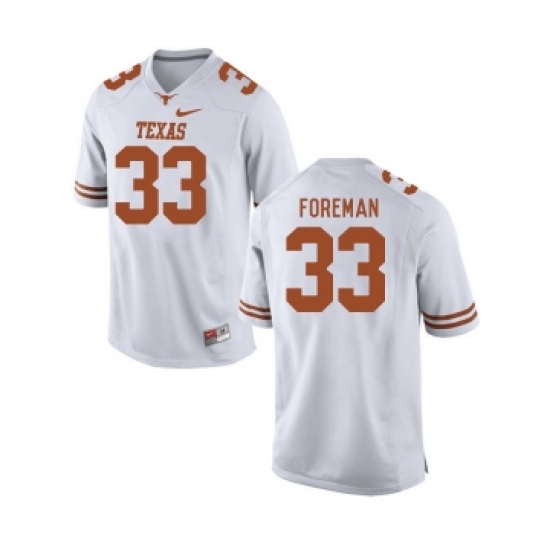 Texas Longhorns 33 D'Onta Foreman White College Football Jersey - Ujersey