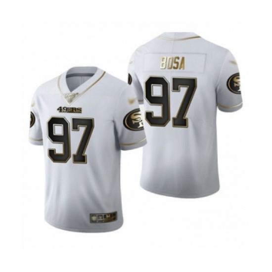 Men's San Francisco 49ers #97 Nick Bosa Limited White Golden Edition Football Jersey - Ujersey
