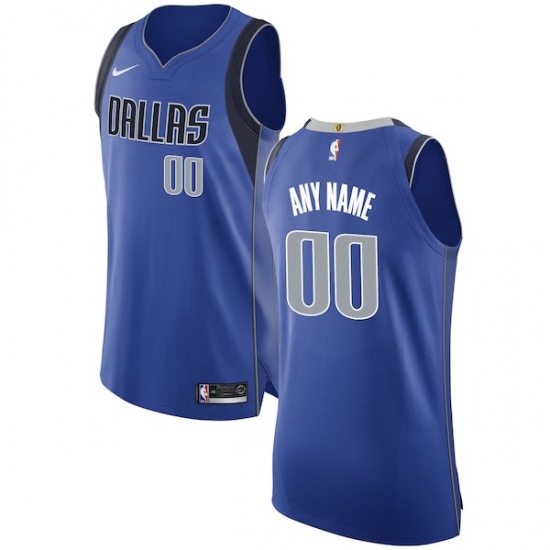 Men's Dallas Mavericks Nike Royal Authentic Custom Jersey - Icon Edition
