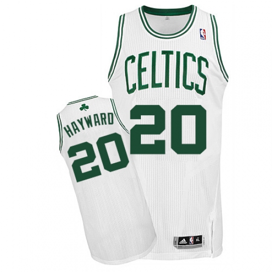 Youth Adidas Boston Celtics #20 Gordon Hayward Authentic White Home NBA Jersey - Ujersey