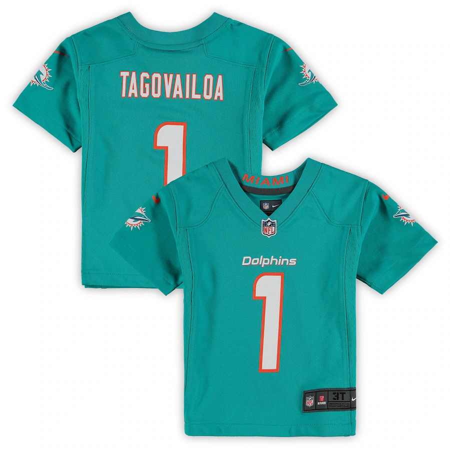 Toddler Miami Dolphins Tua Tagovailoa Nike Aqua Game Jersey - Ujersey