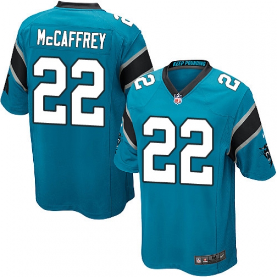 Men's Nike Carolina Panthers #22 Christian McCaffrey Game Blue Alternate NFL Jersey - Ujersey