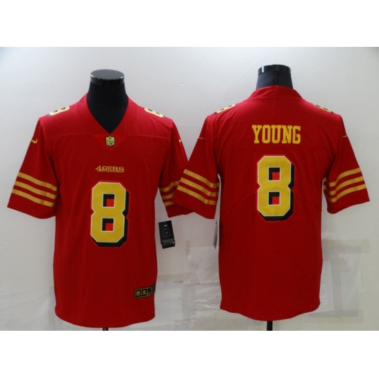 Men's San Francisco 49ers #8 Steve Young Red Gold Untouchable Limited Jersey - Ujersey